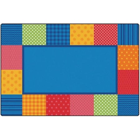 Wall-To-Wall Pattern Blocks 4 x 6 Primary Rug WA3493009